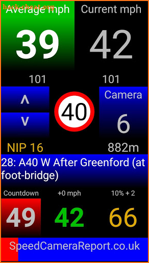 Average speed camera (Avg Spd) screenshot