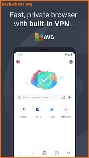 AVG Browser: Fast Browser + VPN & Ad Block (Beta) screenshot