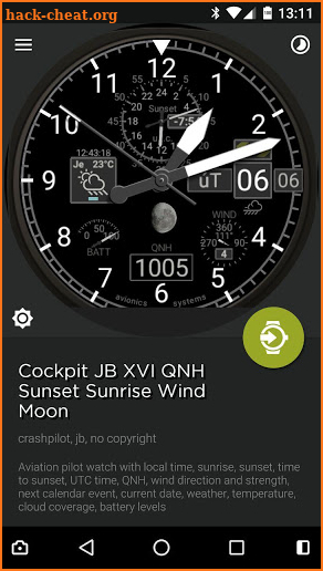 Aviator Watch Face for US Pilots, QNH screenshot