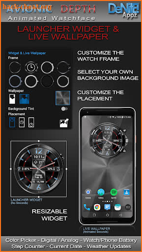 Avionic Depth HD Watch Face screenshot