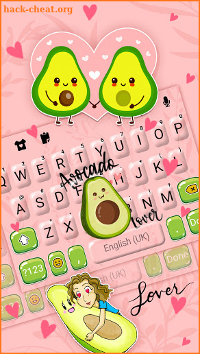Avocado Lover Keyboard Background screenshot