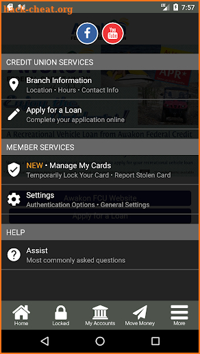 Awakon Federal Credit Union screenshot