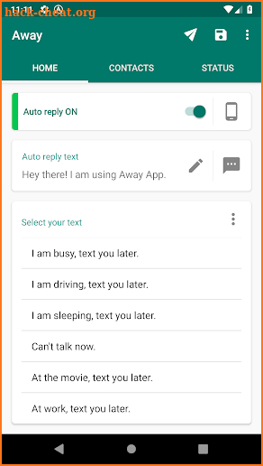 Away - Auto Reply App screenshot