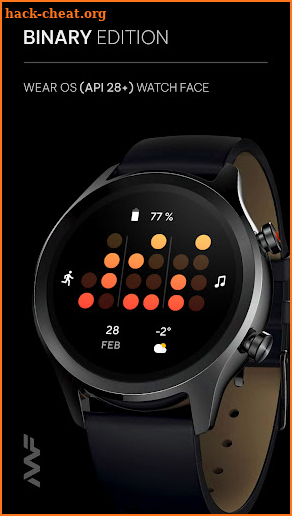 Awf Binary - watch face screenshot