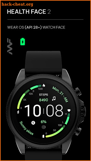 Awf Health Face 2 - Wear OS screenshot