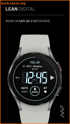 Awf Lean Digital - watch face screenshot