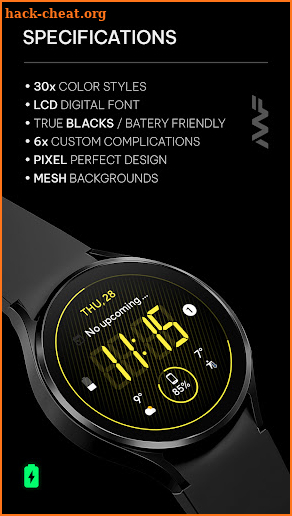 Awf Lean Digital - watch face screenshot