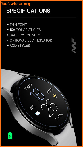 Awf MNML Thin - watch face screenshot