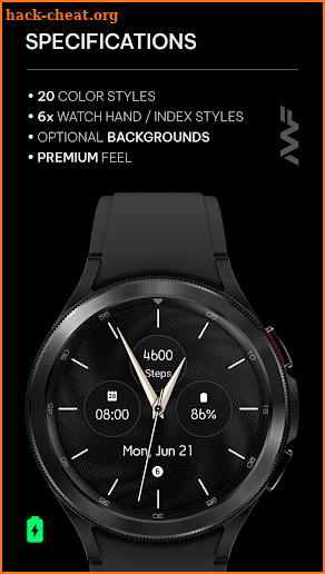 Awf Modern Analog - watch face screenshot