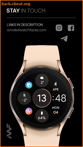 Awf OS 3 Digital - watch face screenshot