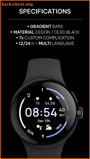 Awf Pulse - Wear OS watch face screenshot