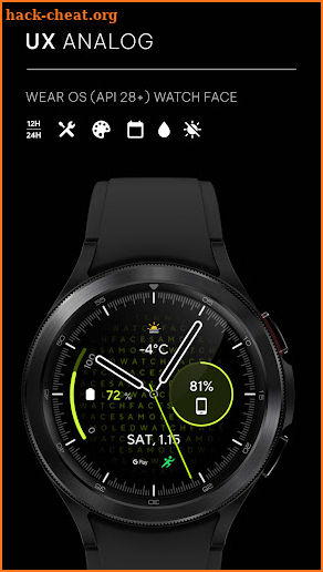 Awf UX Analog - watch face screenshot
