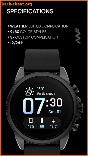 Awf Weather Digital watch face screenshot