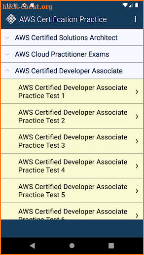 AWS Certification Practice screenshot