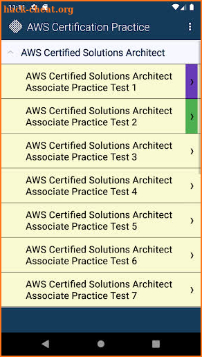 AWS Certification Practice screenshot