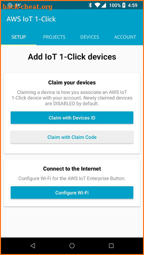 AWS IoT 1-Click screenshot