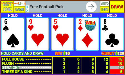 Axblare Video Poker screenshot