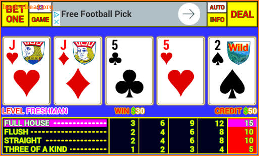 Axblare Video Poker screenshot