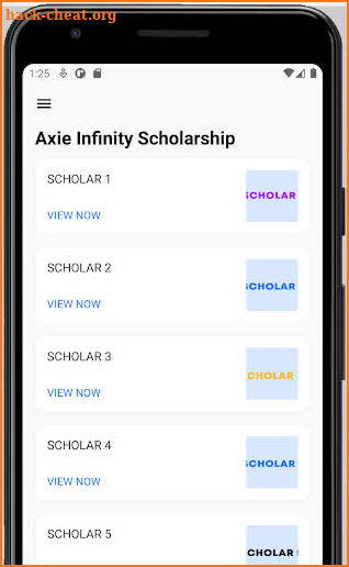 Axie Infinity scholarship screenshot