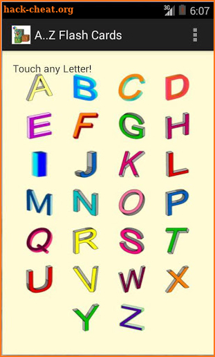 A..Z Letters Flash Cards screenshot