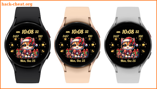 AZ269 Christmas Cat Watch Face screenshot