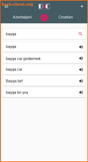 Azerbaijani - Croatian Dictionary (Dic1) screenshot