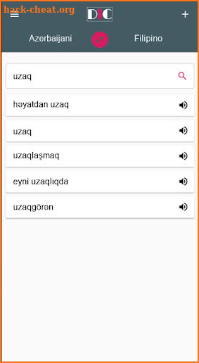 Azerbaijani - Filipino Dictionary (Dic1) screenshot