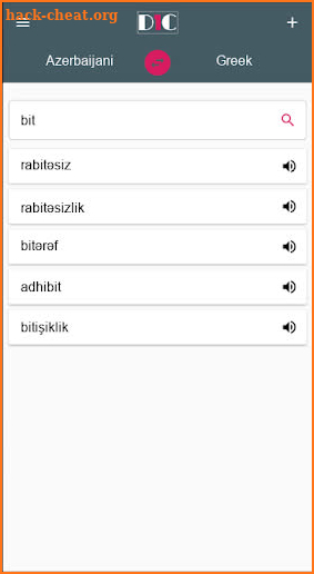 Azerbaijani - Greek Dictionary (Dic1) screenshot