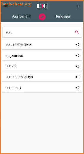 Azerbaijani - Hungarian Dictionary (Dic1) screenshot