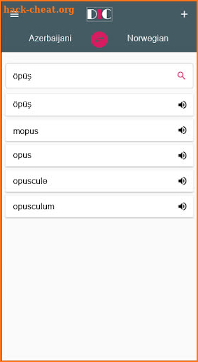 Azerbaijani - Norwegian Dictionary (Dic1) screenshot