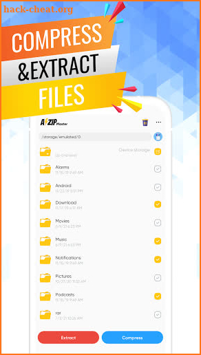 AZIP Master ZIP RAR File Compressor, UnZIP Files screenshot