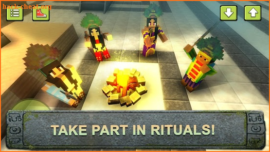 Aztec Craft: Ancient Blocky City Building Games 3D screenshot
