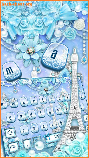 Azure Allotrope Butterfly Keyboard Theme screenshot