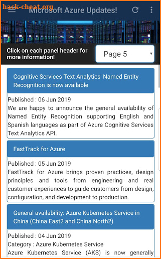 Azure Updates screenshot