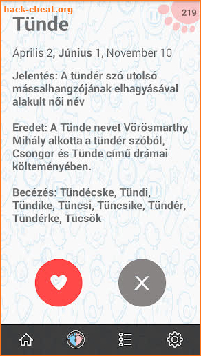 Babanév választó - magyar nevek és névnapok screenshot