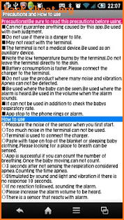 Baby breath monitor screenshot