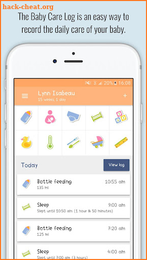 Baby Care Log & Tracker screenshot