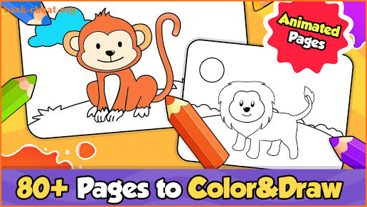 Baby Coloring games for kids with Glow Doodle screenshot