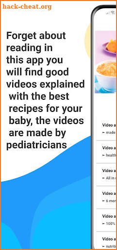Baby food recipes screenshot