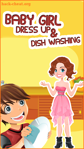 Baby Girl Dress up & Dishwashing screenshot