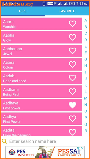 Baby Girl Names (Indian) screenshot