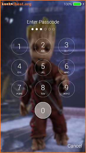 Baby Groot Art Lock Screen screenshot