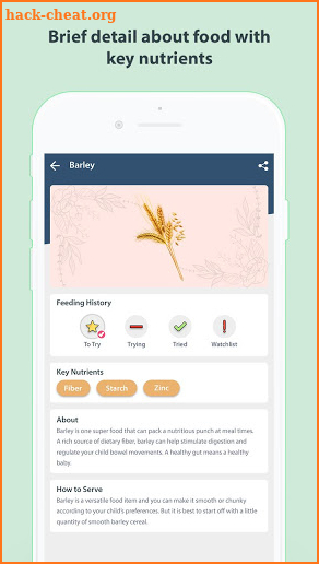 Baby Led Weaning: Meal Planner & Nutrients Tracker screenshot