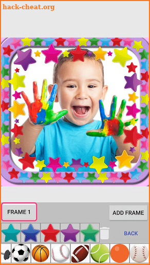 Baby photo frames maker screenshot