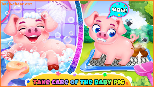 Baby Pig Care - Raise & Dress Up Pink Pet Pig screenshot