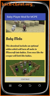 Baby Player mod for MCPE screenshot