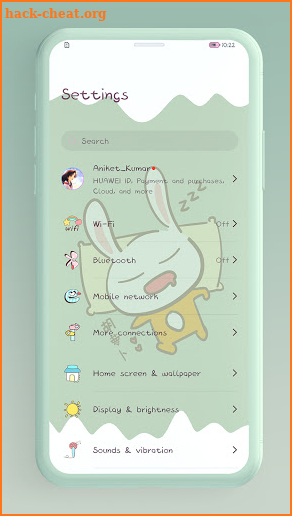 Baby Rabbit EMUI 10/11 Theme screenshot