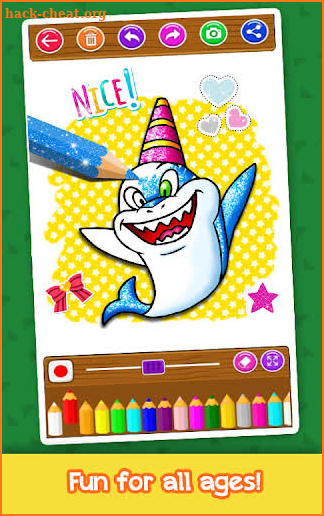 Baby Shark coloring game book screenshot