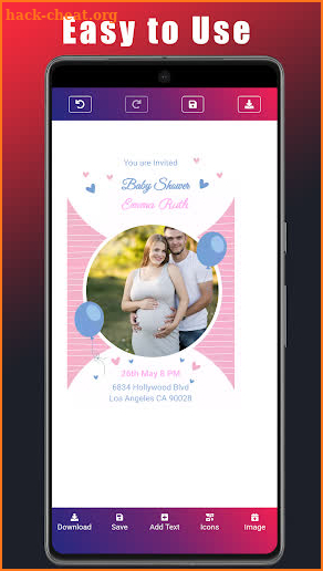 Baby Shower Invitation Card screenshot