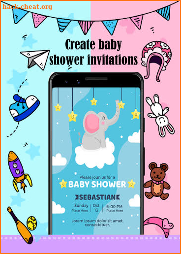 Baby shower invitations maker screenshot